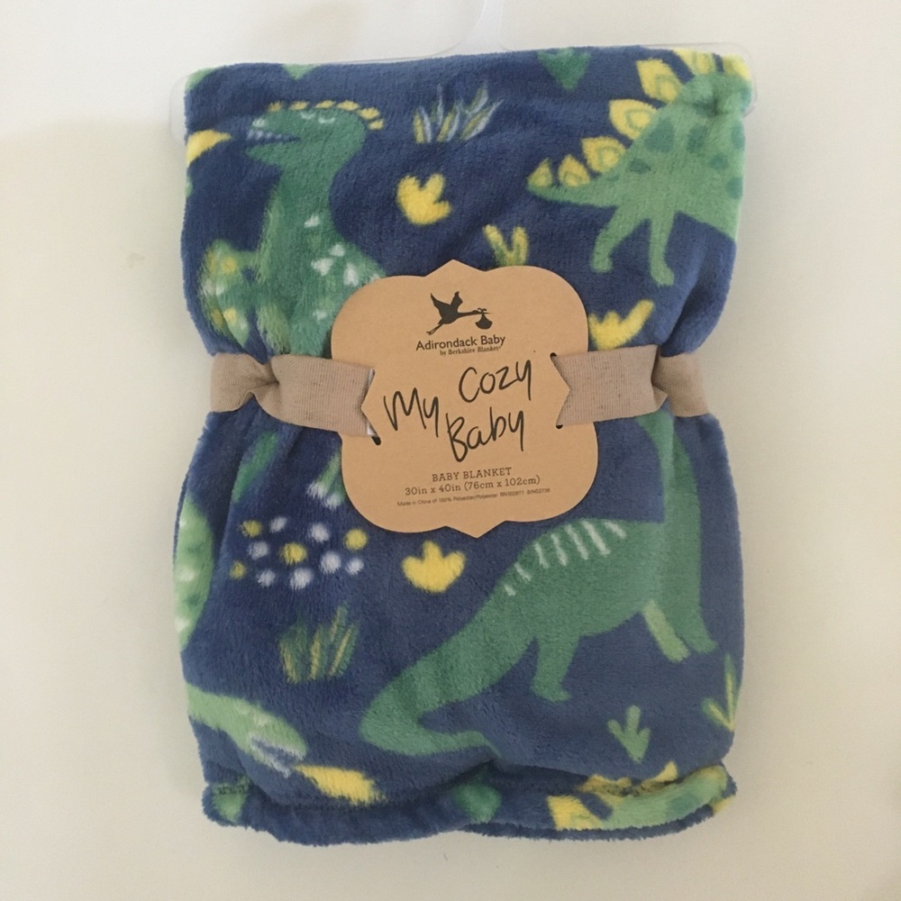 NEW My Cozy Baby Blanket Dinosaur Theme Soft Lightweight | Adirondack Baby